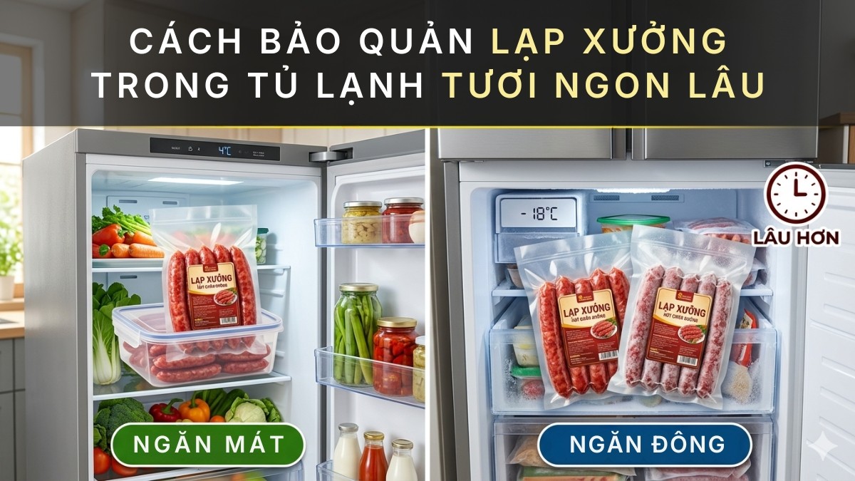 Cách bảo quản lạp xưởng trong tủ lạnh tươi ngon lâu